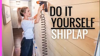 HOW TO SHIPLAP A WALL | IT'S EASY & CHEAP!