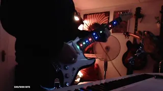 LED Lights Guitar Neck Fret Inlays In Action!!