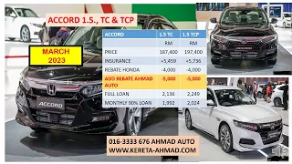 HONDA CITY CITY H/BACK ACCORD CIVIC HRV CRV REBATE MARCH 2023 FROM AHMAD AUTO WWW.KERETA-AHMAD.COM