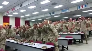 Us Marines at camp Pendleton singing "Days of Elijah"