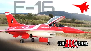 F-16 R/C Turbine Jet Plane Show!! ✈️ TopRC Model 1/6 "Black Knights"