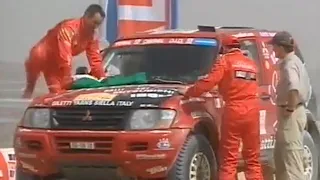 Paris Dakar 2002 Gianni Lora Lamia MMC Mitsubishi RALLIART Giletti yarns