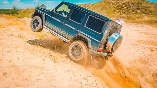 КТО ВЫШЕ ПРЫГНЕТ? ГЕЛИК AMG против ПСИХОВ на TOYOTA PRADO и JEEP WRANGLER в OFFROAD