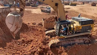 Caterpillar 365C Excavators Loading Trucks For 3 Hours Long - Mega Machines Channel