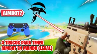 4 TRUCOS para *TENER Aimbot* 🤫 en FORTNITE PS4/XBOX (LEGAL) | PARA SIMULAR como EL aim ASSIST 2023