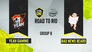 CS:GO - Yeah Gaming vs. Bad News Bears [Dust2] Map 1 - ESL One Road to Rio - Group B - NA