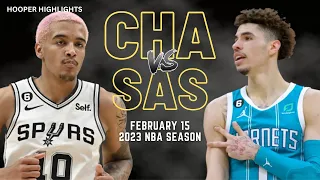 Charlotte Hornets vs San Antonio Spurs Full Game Highlights | Feb 15 | 2023 NBA Season