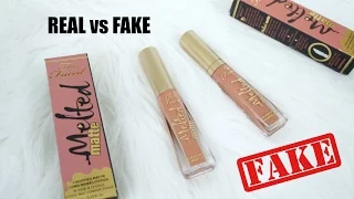 REAL vs FAKE $1: TOO FACED Melted Matte Liquid Lipsticks