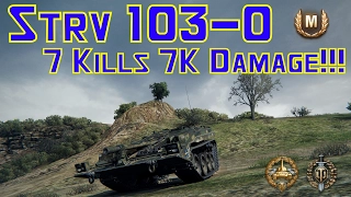 World of Tanks: Strv 103-0: 7100 Damage and 7 Kills!!! (Ace Tanker Gameplay)