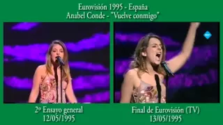 Ensayos generales Eurovisión - ¿Iguales o diferentes? - España 1995