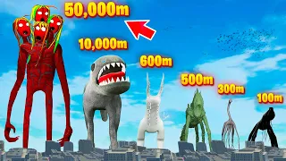 SIZE COMPARISON ALL NEW TREVOR HENDERSON CREATURES! Garry's Mod Sandbox!