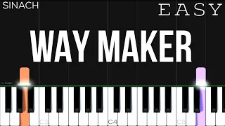 Sinach - Way Maker | EASY Piano Tutorial