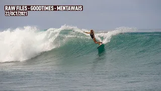 Lady Surfers On An Empty Perfect Left - Mentawais - Goodtimes - RAWFILES - 22/OCT/2021