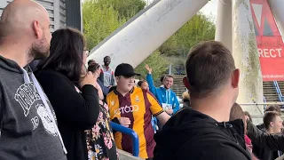 Bradford City fan escorted out of Huddersfield Town end