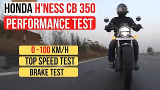 Honda Highness CB350 Top Speed, 0-100, Brake Test