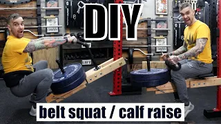 DIY lever belt squat and seated calf raise!