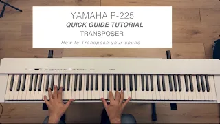 Yamaha P-225 Quick Guide Tutorial - Transposer - How to Transpose your sound