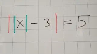 Модуль в модуле в уравнении. Алгебра 7 класс.