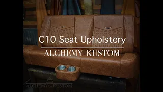 Custom Distressed Leather C10 Seat Upholstery Process Alchemy Kustom