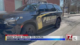 Woman stabbed to death by brother, Wake Forest police say