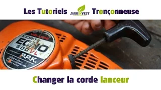 [Tutoriel Tronçonneuse n°9] : Comment changer la corde du lanceur de ma tronconneuse ?