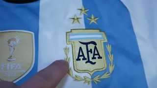 CAMISETA ARGENTINA 3 ESTRELLAS ORIGINAL VS REPLICA 2023 GUIA