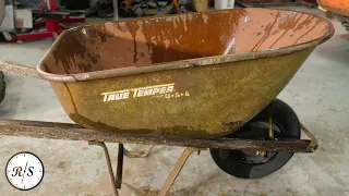 Badly Rusted Wheelbarrow Restoration