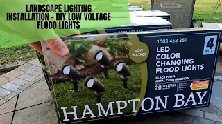 Landscape Lighting Installation in 20 min - DIY low voltage floodlights.