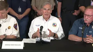 Texas Governor Greg Abbott implores flood and storm damage victims to file their claims