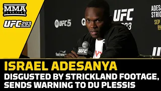 Israel Adesanya Disgusted By Sean Strickland Sparring Footage | UFC 293