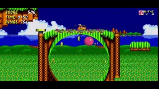 Sonic 2 Emerald Hill Zone Boss as Super Knuckles and Speedy Tails