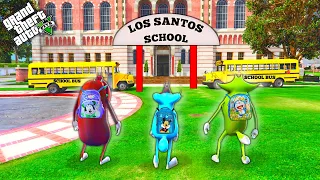 Oggy Going To School With Jack & Bob in GTA 5 | (GTA 5 Mods) With Oggy and Jack