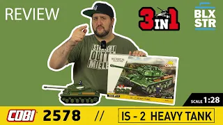 COBI® 2578 IS-2 Heavy Tank 💥 3in1 Version PL/CZ/SU 💥 JS-2  Schwerer Panzer 💥 1:28 ▶️ REVIEW