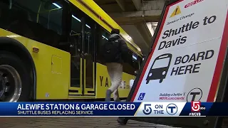 Shuttle buses in use after crash at MBTA station