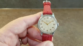1955 Pobeda (Победа, Victory) men's vintage watch with centre seconds.