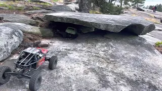 Vaterra Suburban axial Capra and element HD run through the rock tunnel #short