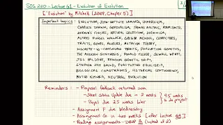 SOS 220: Lecture G1 (2023-03-21): Evolution of Evolution