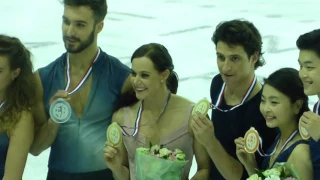 Tessa Virtue Scott Moir GPF 2016 Dance medal ceremony + after  medal ceremony