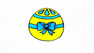 How To Draw Easter Ukrainian Egg With Ribbon. Як намалювати писанку. Україна. Ukraine