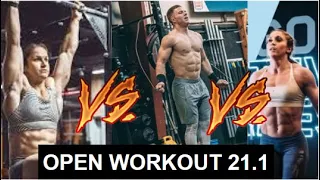 Kari Pearce vs. Noah Ohlsen vs. Kristi Eramo | CrossFit Open Workout 21.1