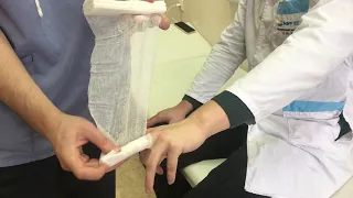 Повязка на палец и кисть. Bandage on finger