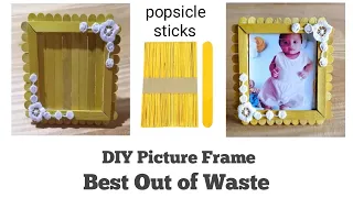 Easy Photo Frame/ Popsicle Stick Craft/DIY Photo Frame/ Best Out of Waste