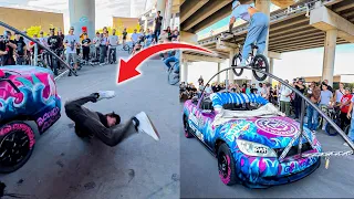 BMX Grind Over Anthony Panza's Car! (Don Of The Streets)