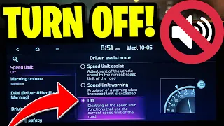 How to Turn OFF Speed Limit Alert Warning Kia! (Permanently)