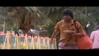 Tennis Krishna Begging in Park | Best Comedy Scene of Tennis Krishna | Akka Kannada Movie