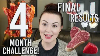 4 Month Carnivore Weight Loss Challenge Final Results!