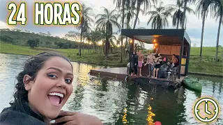 24 HORAS NO DECK FLUTUANTE NO MEIO DA LAGOA !!!