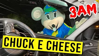 CHUCK E CHEESE CRASHED MY CAR AT 3AM !! *Chuck E Cheese is Haunted* part 2