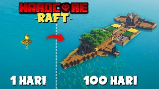 100 Hari di Minecraft Hardcore RAFT