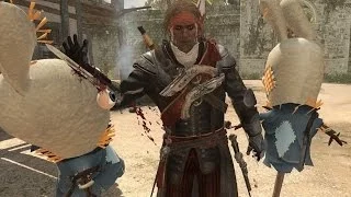 Assassin's Creed 4 Captain Drake's Outfit & Rope Dart Combos On Bunnies